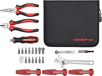 Giodore Red Bicycle Workshop Tour Set Black Red 25 pezzi
