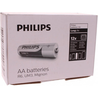 Batteria Philips longlife aa r6 12x4pz