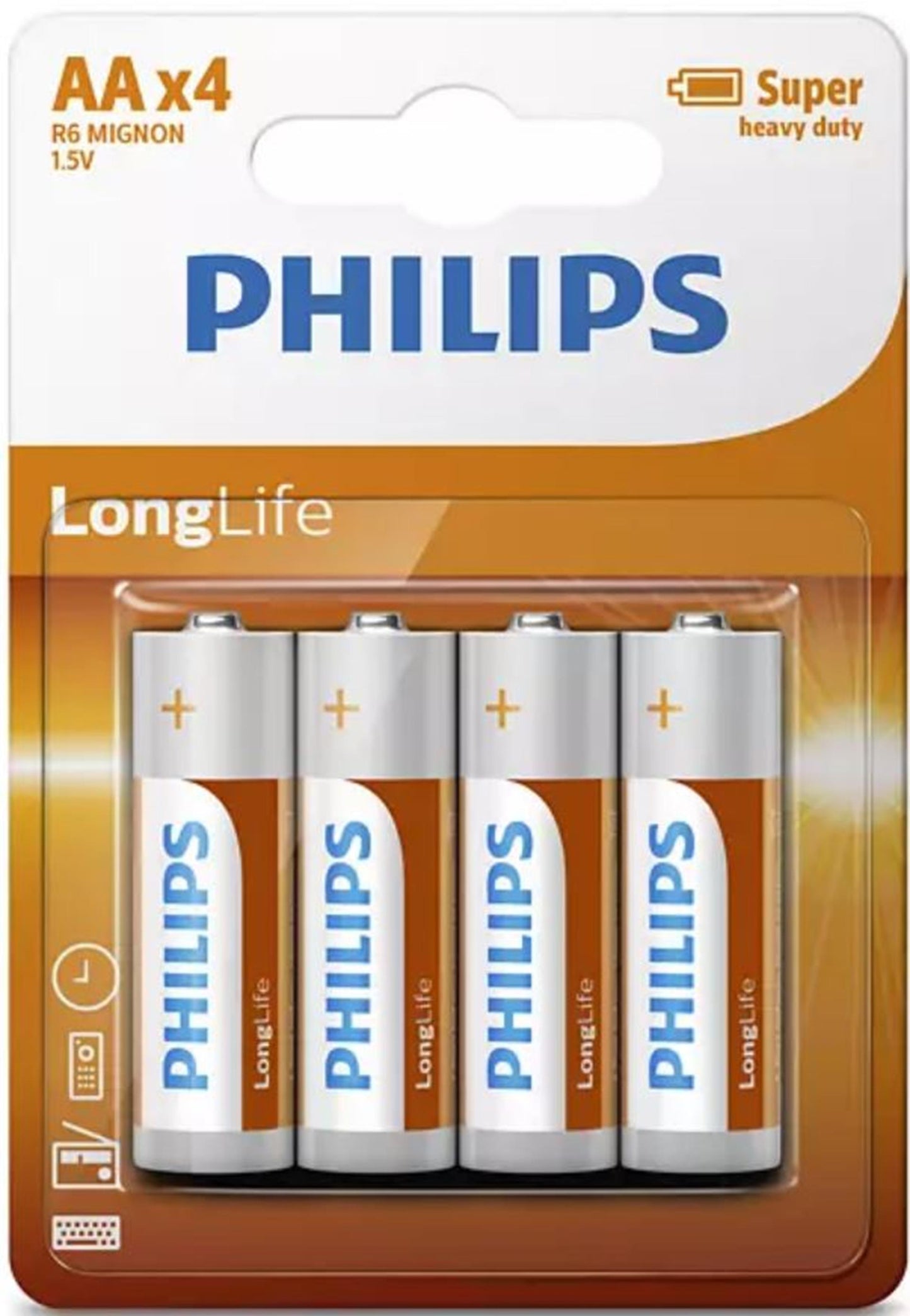 Batteria Philips longlife aa r6 12x4pz