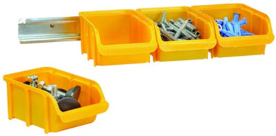 Raaco diy stacking box 2 on rail yellow 4e2r - 124867 124867