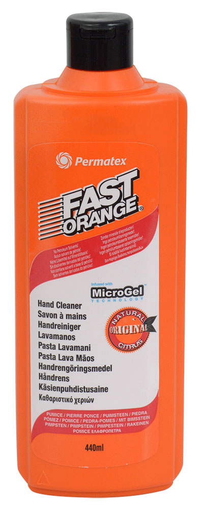 Permatex limpiador de manos rápido naranja con piedra pómez 440ml