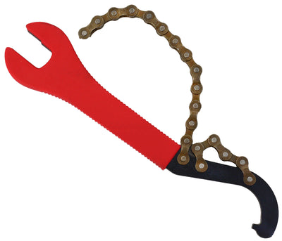 Frusta a catena universale Radon incl. chiave per pedali 15 chiave a gancio da 16 mm