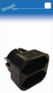 Enzo randaarde stekkeradapter 2 x euro zwart - 6675890