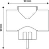 Enzo randaarde stekkeradapter 3-voudig t-model wit - 6175914