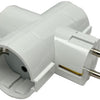 Enzo randaarde stekkeradapter 3-voudig t-model wit - 6175914