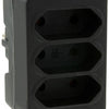 Adattatore presa di terra 3 x euro nero - 6175909