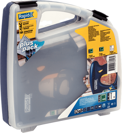 Fissatrice elettrica rapida e-tac | incl. 300 punti 140 8 + 300 punti 140 12 + 300 chiodini 8 15 - 5000576