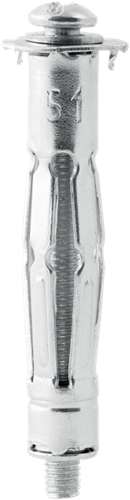 Rapid hollow wall plugs | ø11x52 | for 6-21 mm sheet thickness | 40kg load capacity | 10 pieces in a box - 5001550