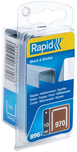 Rápido no. 970 grapas de alambre plano 10 mm, 900 piezas - 40109551 - 40109551
