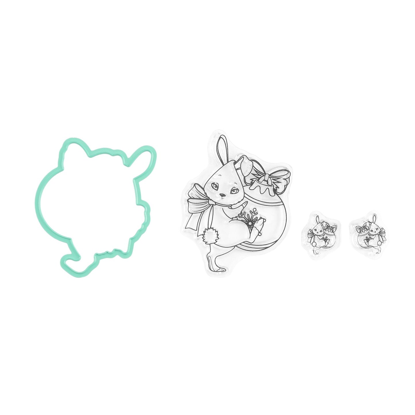 Nellie's choice • rowan cutting die clear stamp konijn 4st.