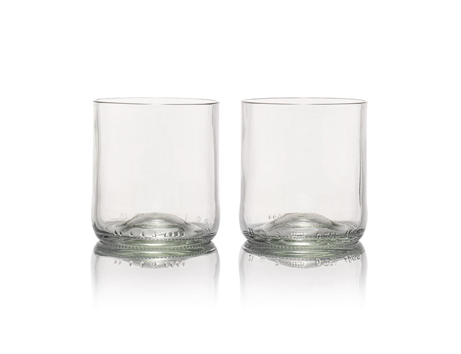 Rebottled Rebottled Glass Short Drink 2 Pack Clear