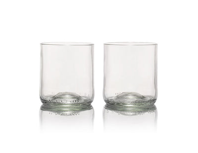 Rebottled glazen - short drink - 2-pack - clear