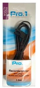 Cavo registratore 230v 1,5m con connessione angolata - 9296203