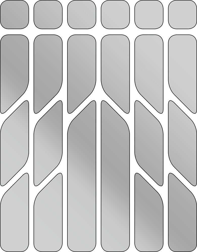 Rie:sel set di adesivi riflettenti design 'reflex' argento