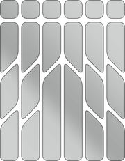 Rie:sel set di adesivi riflettenti design 'reflex' argento - afbeelding 1