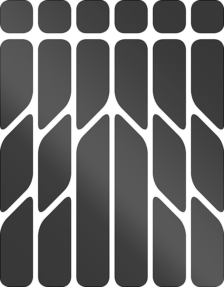 Set di decalcomanie reflex Rie:sel design 're:flex' nero