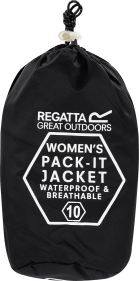 Regatta Pack-It III giacca da pioggia da donna nera taglia XXL