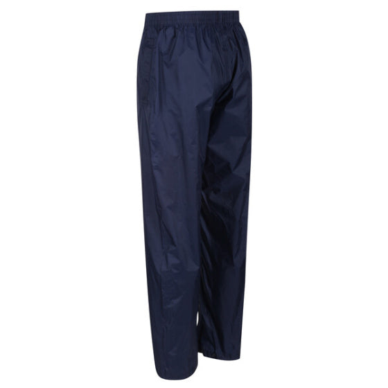 Pantaloni da pioggia Regatta Pack It da uomo blu scuro taglia XL