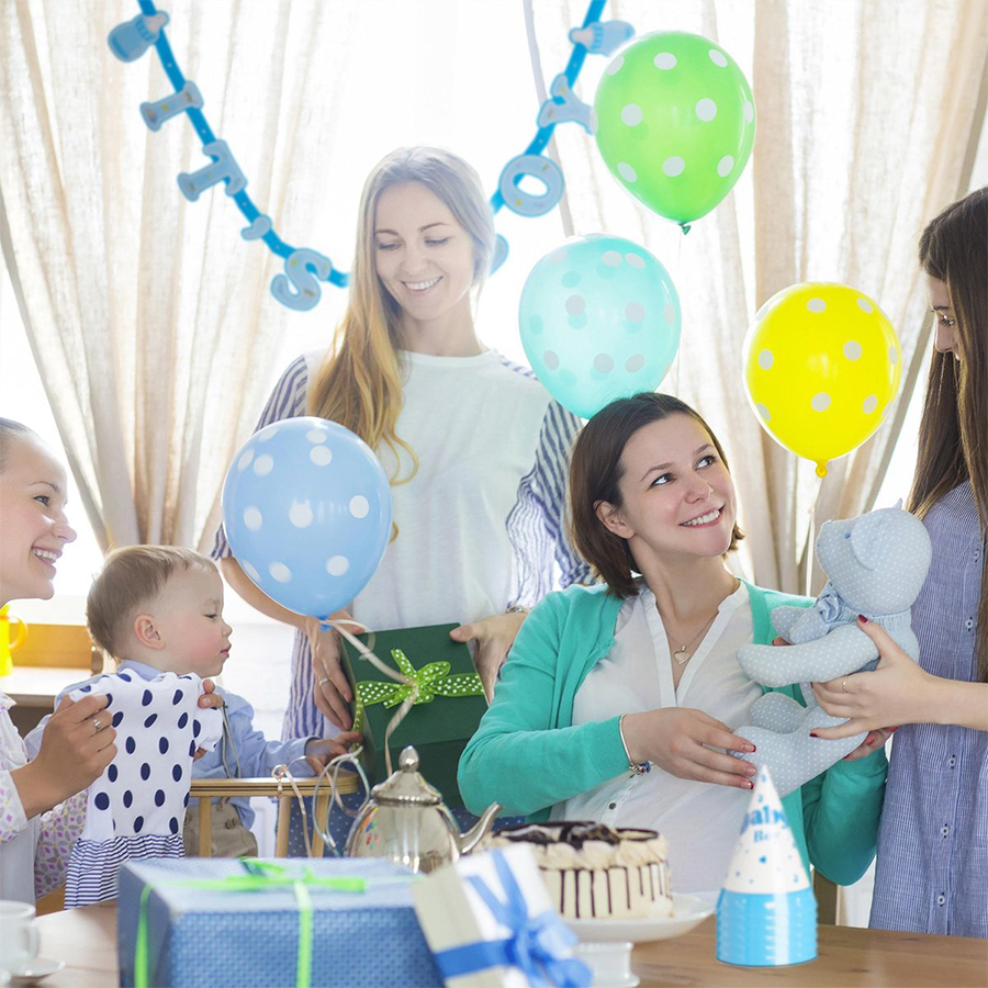 Relaxdays partyset geboorte jongen 19-delig
