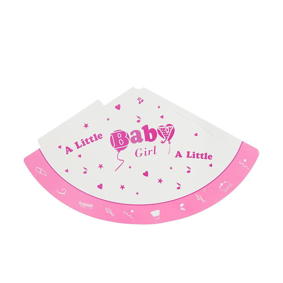 Relaxdays partyset geboorte meisje 19-delig
