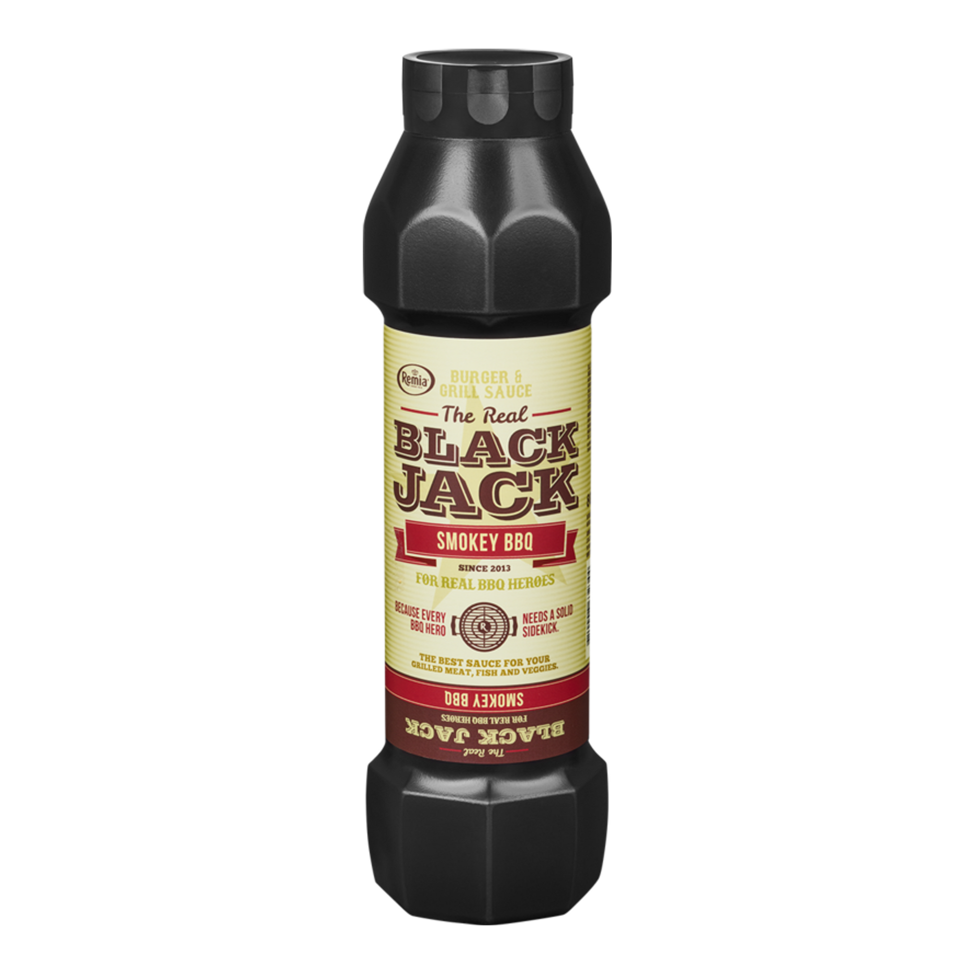 Remia burger grill saus black jack smokey bbq (800ml)