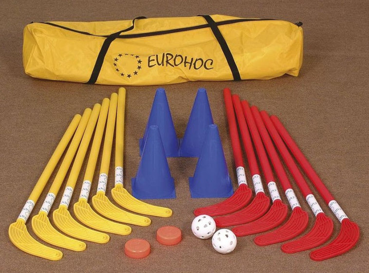 Reydon Hockeyset junior 75 cm rood geel blauw 20-delig