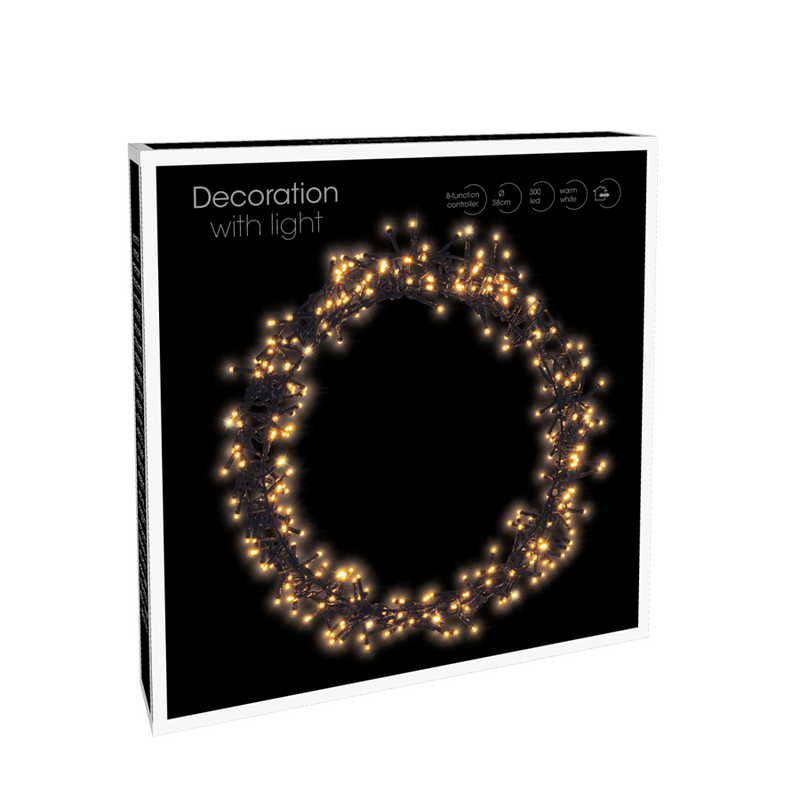 Aro LED negro 300 LED ø38cm