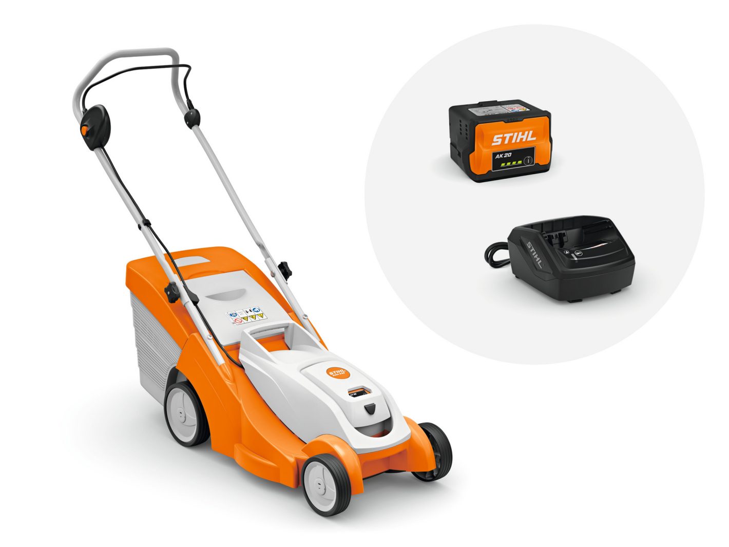 Cortacésped a batería Stihl rma 239 | conjunto | incluido bateria ak 20 y cargador al 101 - 63200111485