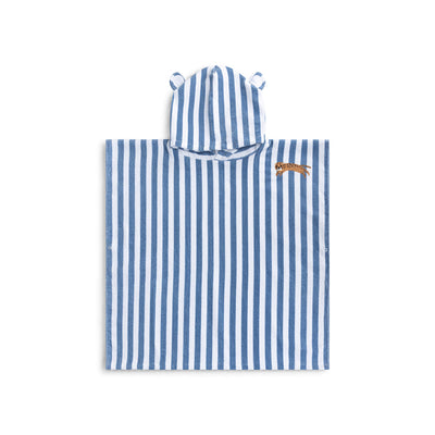 Roamer | Poncho de playa de algodón azul 65 x 65 cm