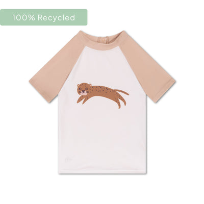 Roamer | Camisa de natación uv marrón con mangas cortas