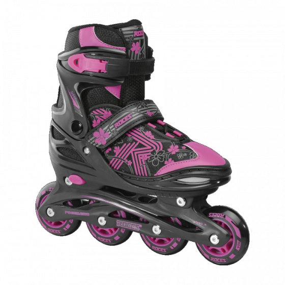 Roces Inline skates Jokey 3.0 softboot 82A zwart roze maat 34-37