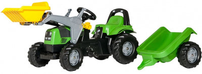 Rolly Toys Tractor de escalera con remolque Rollykid Deutz-Fahr 5115 G TB