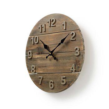 NEDIS CLWA002WD30 Diámetro de reloj de pared redondo 30 cm de madera