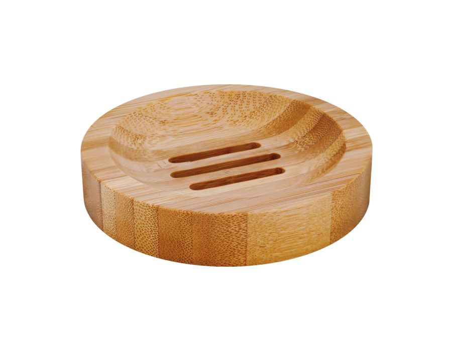 Crall Denecke Soap Tray Bamboo Round