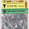 Rotadrill rotadrill uni tornillo vz pk + punta de corte torx tx20 ​​3.5x16 | 125 piezas - 467.035.016