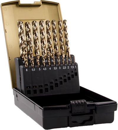 Rotec 19 pcs. cassette twist drills cobalt 1.0-10.0x0.5 mm () - 900.0023a - 900.0023a