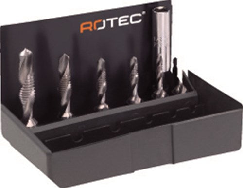 Juego de machos de taladrar combinados Rotec 7 piezas m3-m10