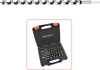 Rotec 900.1065 9-piece. hose drill set type '240', ø4-18 x 230 mm - 900.1065
