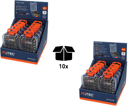 Rotec bitset | 34-delig | opti-line | ph-pz-t-sl-h-tt-sqd + bithouder - 827.9205