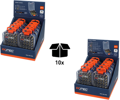 Juego de puntas Rotec | 34 piezas | línea opti | ph-pz-t-sl-h-tt-sqd + portapuntas - 827.9205