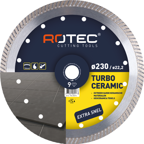 Rotec diamantzaagblad 'turbo ceramic' | ø350x3,2xø25,4 - 704.3504ts