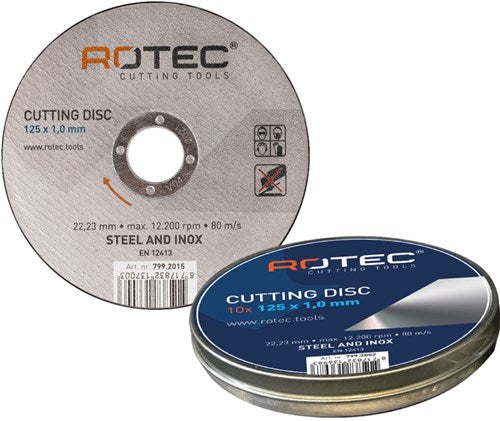 Discos de corte Rotec 125x1,0x22,23 - 10 pieza(s) - 7992002 - 799.2002