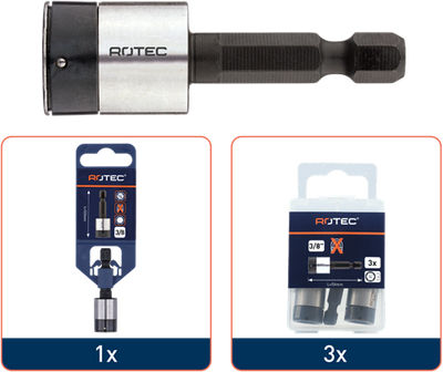 Chiave a bussola Rotec | e6.3 | 1 registrazione a 4 bit | non magnetico | sw38x50 - 819.30301