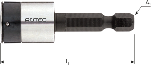 Llave de vaso Rotec | e6.3 | 1 grabación de 4 bits | no magnético | interruptor 3 8 x50 - 819.30301