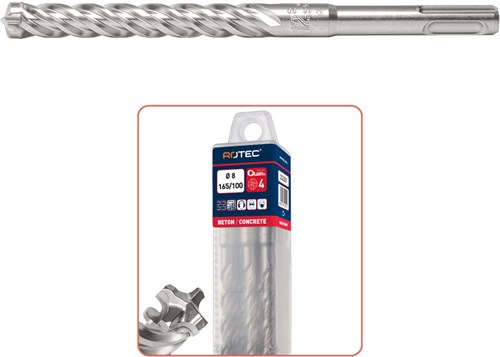 Rotec taladros percutores sds+ 'zentro' en caja de 10 uds. 10,0x 200 260 mm - 202.1101b
