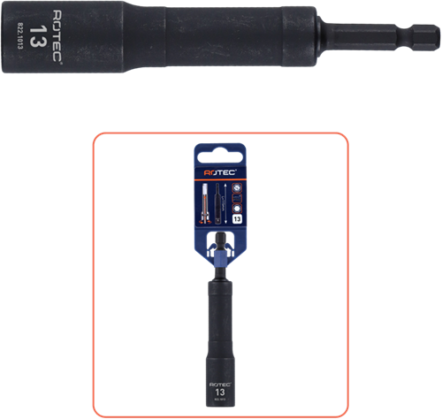 Rotec llave de vaso angular flexible 15 | e6,3 | grabación de bits | interruptor 13x115 - 822.1013
