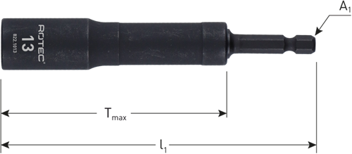 Rotec llave de vaso angular flexible 15 | e6,3 | grabación de bits | interruptor 13x115 - 822.1013
