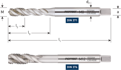 Rubinetto a macchina Rotec hss-e | cieco | Mar 376 | m10 - 321.1000ce