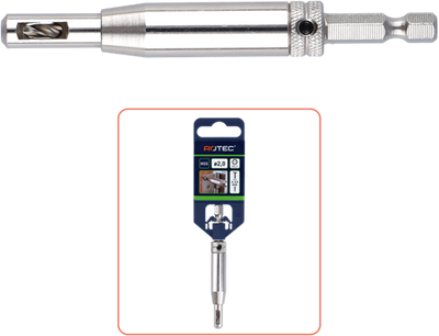 Trapano per cerniere Rotec HSS | 1 Opz. a 4 bit. e6.3 | ø2.0 (vite ø3-3.5) - 268.0001
