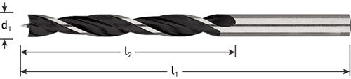 Punta per legno Rotec con punta centrale da 4 mm